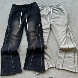 Autumn Winter Vintage Design Zipper Stitching Couples Slacks Sports EMO Men Women Pants Hip Hop Rock High Street Loose Trousers