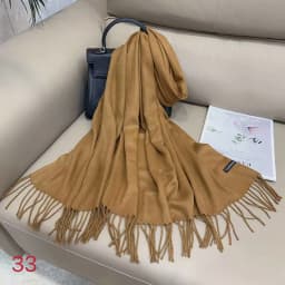 Luxury Solid Winter Scarf Women Pashmina Shawls Soft Scarves Wraps Cashmere Feel Blanket Warm Stoles for Lady Outdoor Bufanda