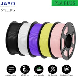 JAYO PLA Plus 3D Printer Filament 5 Rolls Filament PLA PLUS 23 Colors 1.75mm FDM 3D Printer Materials Support Free Combination