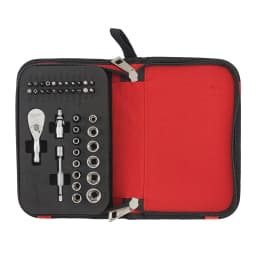 Milwaukee 39 Piece Metric 1/4' Compact Integrated Ratchet Sleeve Set, Storage Bag Manual Tool Accessories 4932492672
