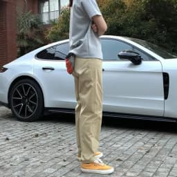 Early Autumn Men's Outdoor Work Pants Casual Soft  Triangular Label American Style Long Trousers Versatile Straight Leg