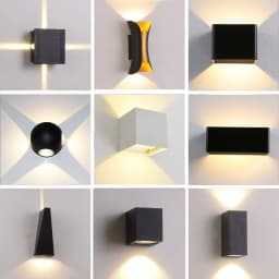 Round Square Modern Wall Lights Garden Porch Ip65 Waterproof Up Down Lighting Outdoor Led Bedroom Lamp Wall Decor