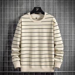 Spring Men Stripe Sweatshirt Cotton Oversized Hoodies Men Long Sleeve O-Neck Pullovers Male Streetwear Fashion Tops 6Xl 8Xl