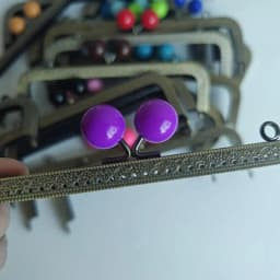 10pcs 20.5cm Big Candy Bead Metal Purse Frame Square Embossed Antique Bronze Lace Coin Purse Frame Kiss Clasp Accessory