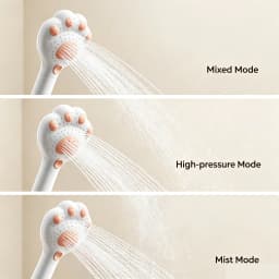 Cute Cat Paw High Pressure Filter Shower Head 3-Mode Adjustable Spray Rain Water Saving Faucet Showerheads for Bathroom Accessor