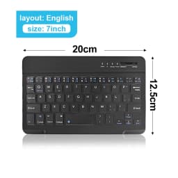 KEBIDUMEI Bluetooth Mini Keyboard 10 inch Backlit Ultrathin Keyboard Rechargeable Mute Click Office Keypad Computer Accessories