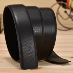 Genuine Leather Belt for Men Smooth Bule Waist Belt Boys Youth Adult 3.3cm Wide No Head Pattern Belt Faion Accory