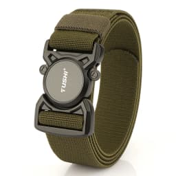 VATLTY New Men's Tactical Type Elastic Belt Zinc Alloy Quick Release Buckle Casual Belt Tight Nylon Overalls Waistband Male