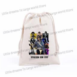 Michael Jackson Drawstring Bag Graphic Figure Print Pockets Gifts Bags Portable Jewelry Storage Pouches Men Women Packing Bags