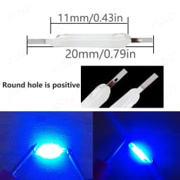 10pcs 20mm LED Filament Edison LED Bulbs DC3V 50mA Ra80 2200K 2700K White Red Green Blue Pink Purple Indoor Outdoor LightingDIY