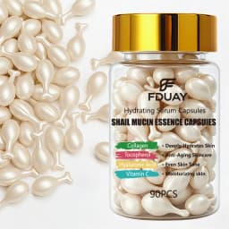 FDUAY Snail Mucin Essence Capsules Deep Moisturizing with Collagen VC & Hyaluronic Acid for Improved Skin Tone And Beauty