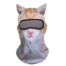 3D Cat Animal Balaclava with Ears, Funny Ski Mask Beanie for Men Women, Music Festival Rave Halloween Party Gifts
