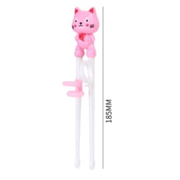 1Pair Baby Kids Training Tableware Food Sticks Cartoon Animal Chopsticks For Children Cute Cat Elementary Learning Chopstick