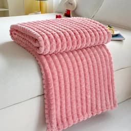 New Simple 3D Plaid Blanket Autumn Winter Soft Warm Multi-functional Sofa Blankets Cozy Durable Artificial Rabbit Plush Blanket