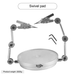 Adjustable Welding Stand with Dual Flexible Arms and Anti-Slip Base for Precision Electronics Repair, Jewelry Crafting