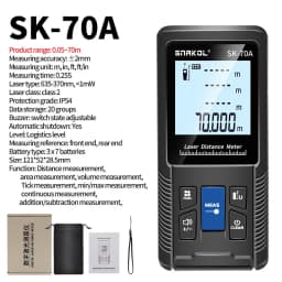 SNAKOL 3-in-1 Laser Rangefinder Tape Measure: 40/50/70/100/120m Digital Distance Meter, Portable Electronic Ruler Measuring Tool