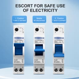 TOMZN 1P 230V AC 40A 63A MTS Dual Power Manual Transfer Isolating Switch Interlock Circuit Breaker