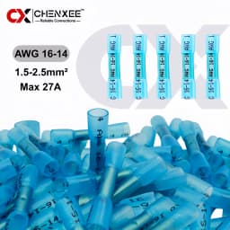 Heat Shrink Butt Connectors Kit, Butt Splice Set, Insulated IP67 Waterproof Electrical Marine Automotive Wire Crimp Terminals