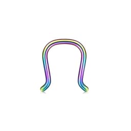 WKOUD Clear Flexible Septum Retainer Plastic & Surgical Steel Nose Septum Ring Piercing Jewelry For Women Men Sean