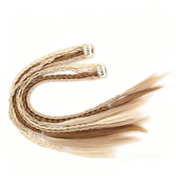 Bohemian Long Hair Braid Hand Woven Wig Braid with Decorative Hair Accessories Easy to Wear Synthetic Hair Clip Braid synthetic