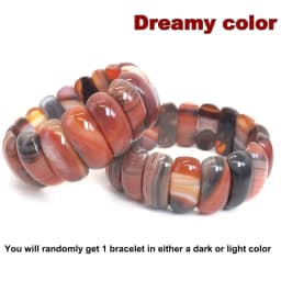 Agate Du Botswana Bracelet Reiki Healing Pink Quartz Aventurine Multicolore Rose Crystal Rectangle Bar Charms Bracelets 10*25mm