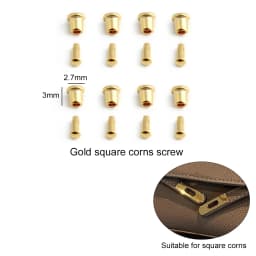 3/10Sets Silver/Gold Stainless Steel Rectangle Eyelets Screws For Handbag Shoulder Bags Lock DIY Hardware Repair Fix Accessories