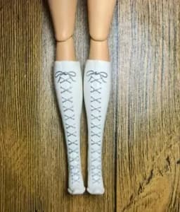 High heels Doll flat feet shoes white boots gifts accessories for your 1/6 Barb dolls TpQ88