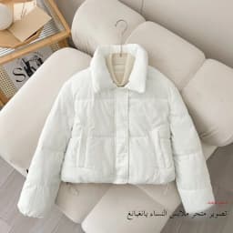 Winter Thickened Bread Style Duck down Cotton Jacket Women's Loose Fit Stand Collar Short Length Zipper Closure  Color Coat