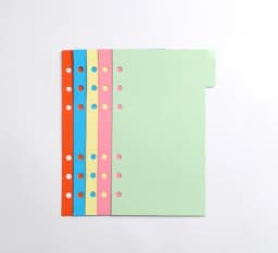 A4 A5 B5 A6 Color Index Page Craft Classification Page Loose-Leaf Book Separator Sheet Handbook Separator Office Accessories