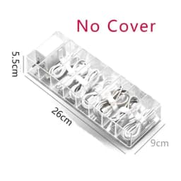 The Transparent Plastic Data Cable Storage Box Household Cable MobilePhone Charger Charging Cable Finishing Box Divided Grid Box