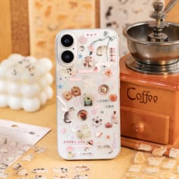 Mr. Paper 4-Pack Fluffy Meetup Stickers - Waterproof Washi Cute Cats, Journal & Phone Case Collage Decor, Creative Pet Material
