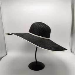 Summer Ladies Stitching Large Edge 18cm Holiday Beach Hat Sun Hats Hand-woven Straw Hat Supports Folding Wholesale