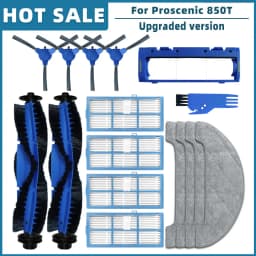 Replacement Accessories For Proscenic 850T Robot Vacuum Cleaner Spare Parts Main Side Brush Filter Hepa Mop Rag Brush Cover