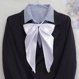 Preppy Chic Solid Color JK Uniform Bowties Women Red Butterfly Oversized Swallowtail Bowknot College Girls Collar Fashion Cravat