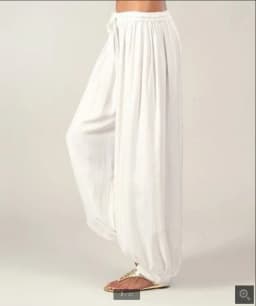2024 Summer New Women's Solid Color Lantern Pants Loose Pleated Drawstring Casual Ankle Sports Pants Harlan Pants