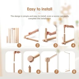 Wooden Mobile Bracket 0-12 Months Toy Crib Bell Floor Stand Newborn Crib Bell Hanging Stand Baby Crib Bell Stand Baby Rattle Toy