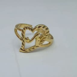 Duoying Custom Initial Rings Personality Hip-Hop Ring Heart Rings Letter Ring Heart Shape Gifts For Mom Gift