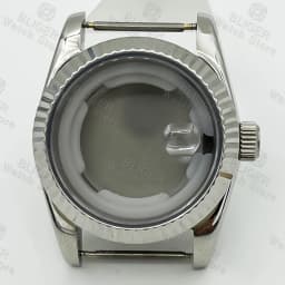 BLIGER 31mm NH05 NH06 Watch Case Fluted Curved Silver Gold Rose Gold Jubilee For Ladies Watch Date Sapphire Glass Waterproof