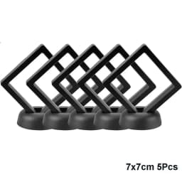 5Pcs 3D Floating Frame Jewelry Display Stand Shadow Box Ring Pendant Holder Stone Presentation Case Gift Box