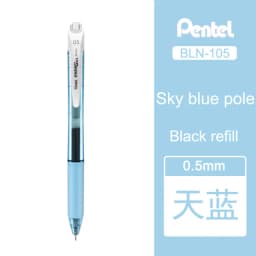 1 Pcs Pentel Gel Pen BLN105 Needle Tip Writing Smooth Quick Dry Color Ink 0.5mm Test Office Fountain Pen Japanese Stationery