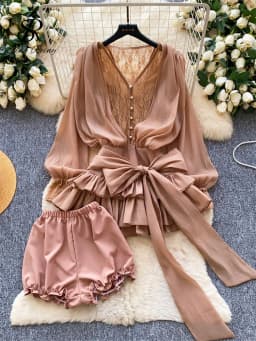 SINGREINY Fairycore Lace Chiffon Dresses With Stretch Shorts Pearl Button Bow Female Ruffles Sheer Seaside Holiday Mini Dress