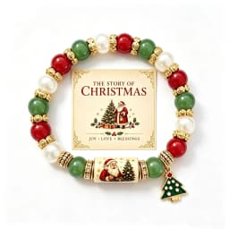 2026 Limited Edition Christmas Magic Collection Bracelet for Women Girls, Stretch Beaded Bracelets Stocking Charms, Jewelry Gift