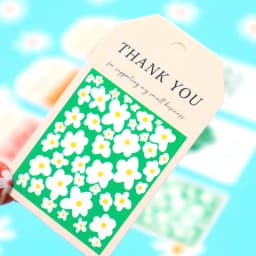 50pcs Hanging Greeting Cards Thank You For Supporting My Small Bussiness DIY Packaging Supplies Label Tag Gift Box Decoration