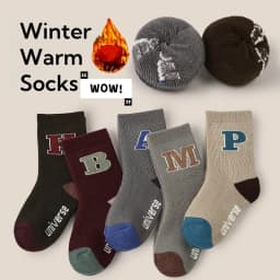 Children's Thickened Socks Winter Boys' Cartoon Dinosaur Terry Socks Warm Cotton Socks Baby Thermal Socks 5 Pairs