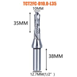 Dreanique 1pc Composite Flute with ChipBreaker Carbide Milling Cutter For Hard Wood Laminated Panel,TCT Compression Router Bit