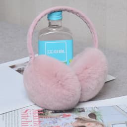 Rex Rabbit Fur Hang Ear Cover Warm Winter Earmuffs Headwear Ear Muffs Fur Earmuffs Cold Ear Warmer Fold Ear Protection Headband