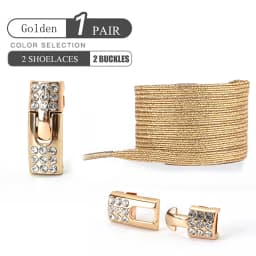 No Tie Shoe Laces Diamond Buckle Elastic Laces Shoelaces Pearl Light Colorful Fashion Without Ties Laces Sneaker Kids Adult