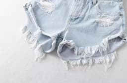 New Ripped Denim Shorts Rough Edge Design High Waist Loose Casual Jeans Hot Pants Booty Shorts