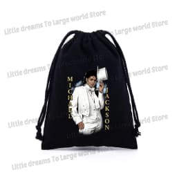 Michael Jackson Drawstring Bag Graphic Figure Print Pockets Gifts Bags Portable Jewelry Storage Pouches Men Women Packing Bags