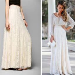 Hook-up Slim-fitting and Thin High-waisted Hollow-out Lace Skirt Long Versatile Elastic Waist Pleated Floor-mopping Skirt 2025